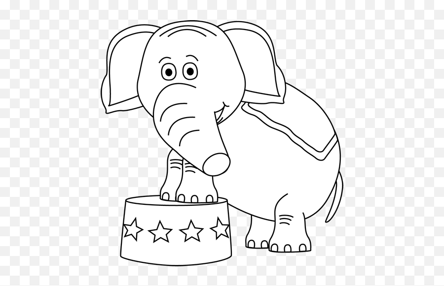 Circus Clip Art - Circus Images Elephant Clipart Black And White Reading Png,Elephant Clipart Transparent Background