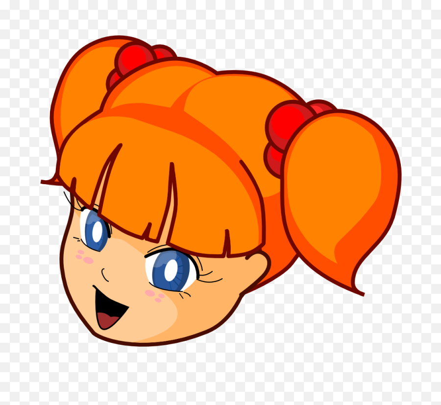 Redhead Anime Girl Clip Art - Vector Clip Art Girl Face Clipart Png,Anime Smile Png