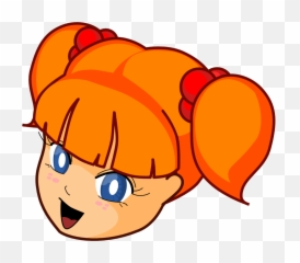 Redhead Anime Girl Clip Art - Vector Clip Art Girl Face Clipart Png,Anime Smile Png