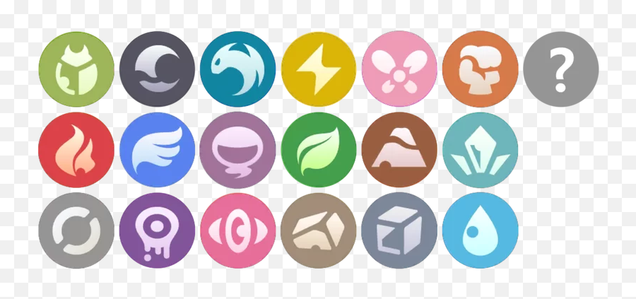 Pokemon Masters Type And Status Icons Pixelmon Reforged - Pokemon Type Icon Png,Static Icon
