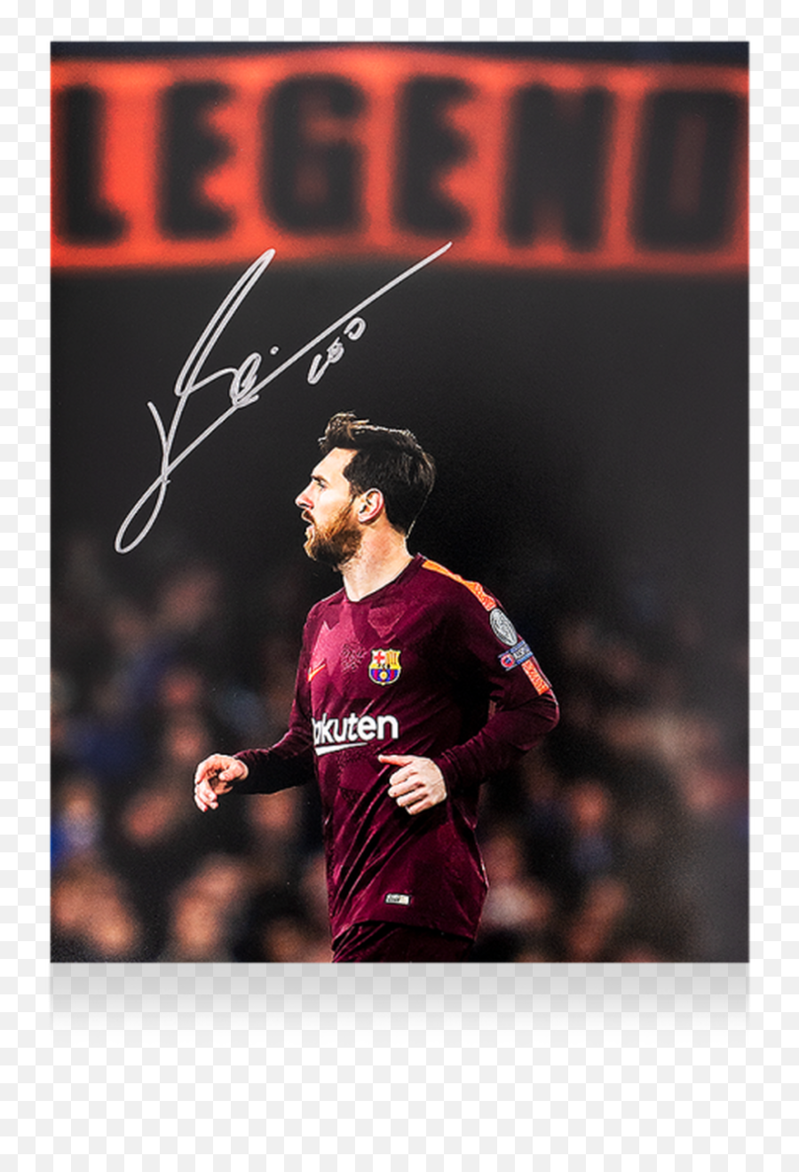 Quinn Hughes Vancouver Canucks Autographed 8x10 Photo - Lionel Messi In Stamford Bridge Png,Icon Messi