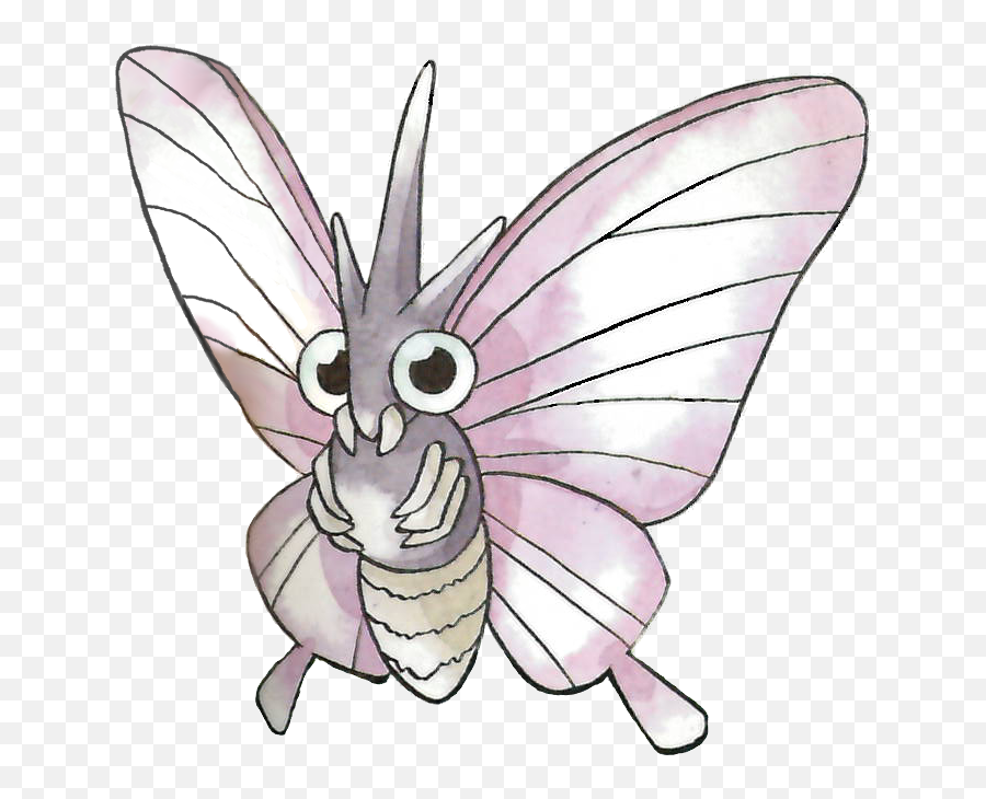 Venonat And Butterfree - Pokemon That Looks Like Butterfly Png,Butterfree Png