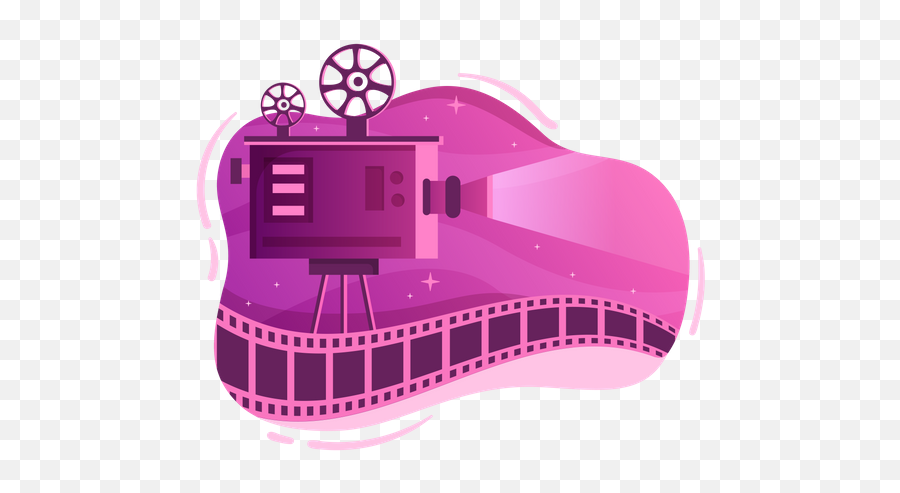 Film Tape Icon - Download In Line Style Clapperboard Png,Cinema Icon Pack