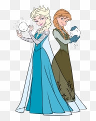 Anna And Elsa Clip Art From Frozen Disney Galore - Anna Elsa Frozen Clipart Png,Elsa Transparent