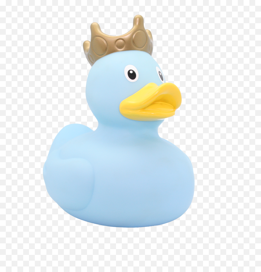 Vinyl Personalised Xxl Blue Rubber Duck With Crown 25 Cm By Lilalu - Rubber Ducky Blue Png,Rubber Duck Png