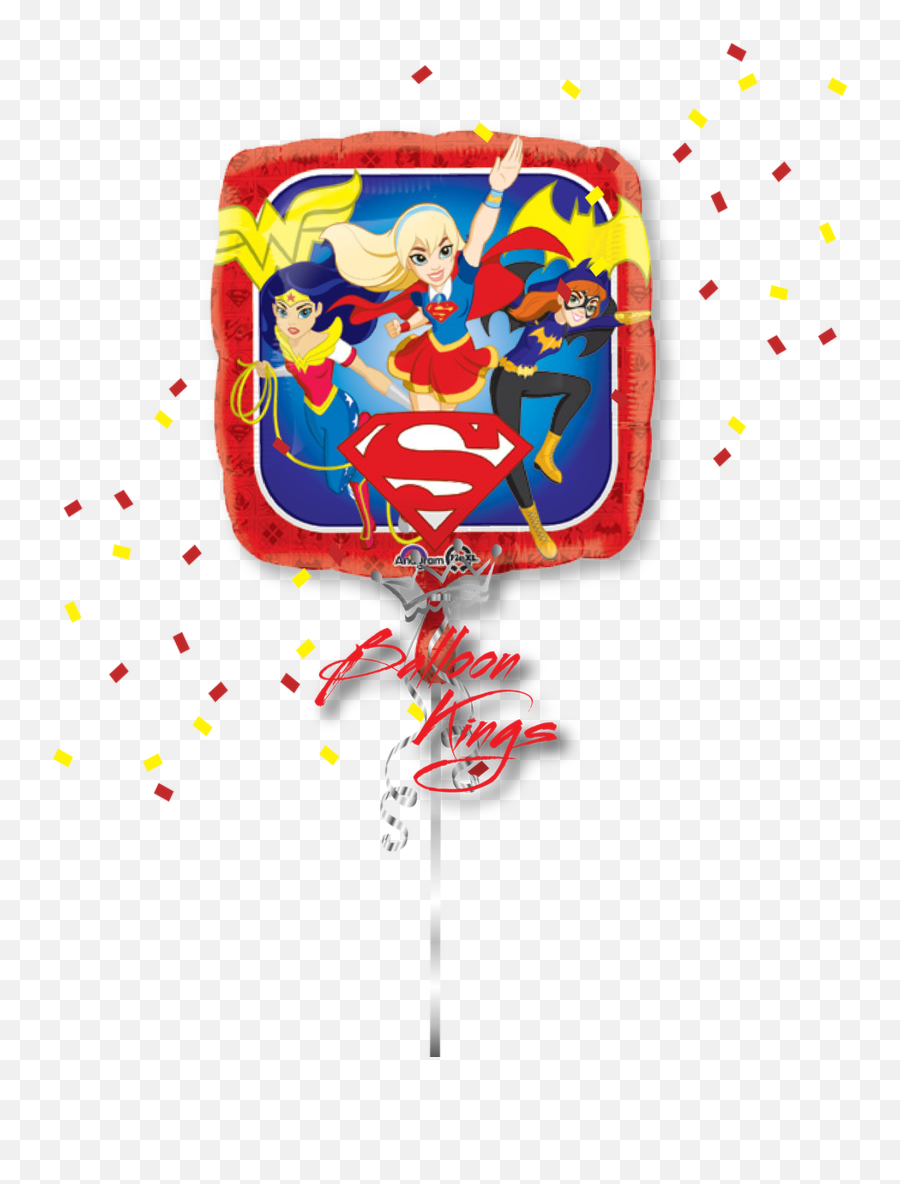 Super Girl Wonder Woman Bat Square - Dc Superhero Girls Balloons Png,Super Girl Png