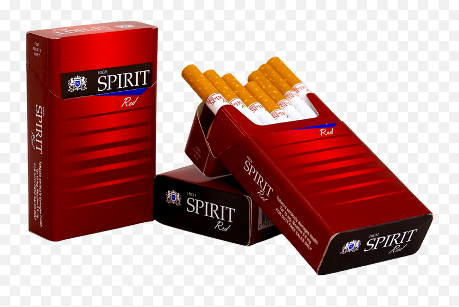 Download High Spirit Red - Red Cigarettes Brands Full Size Cigarette Pack Brand Png,Cigarettes Png