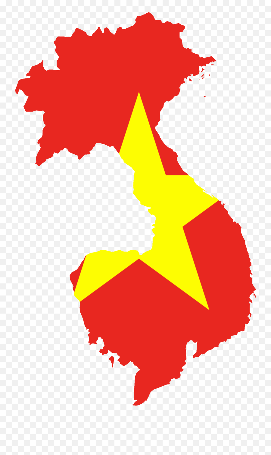 Flag Map Of Greater Vietnam - Map Of Vietnam Png,Vietnam Png