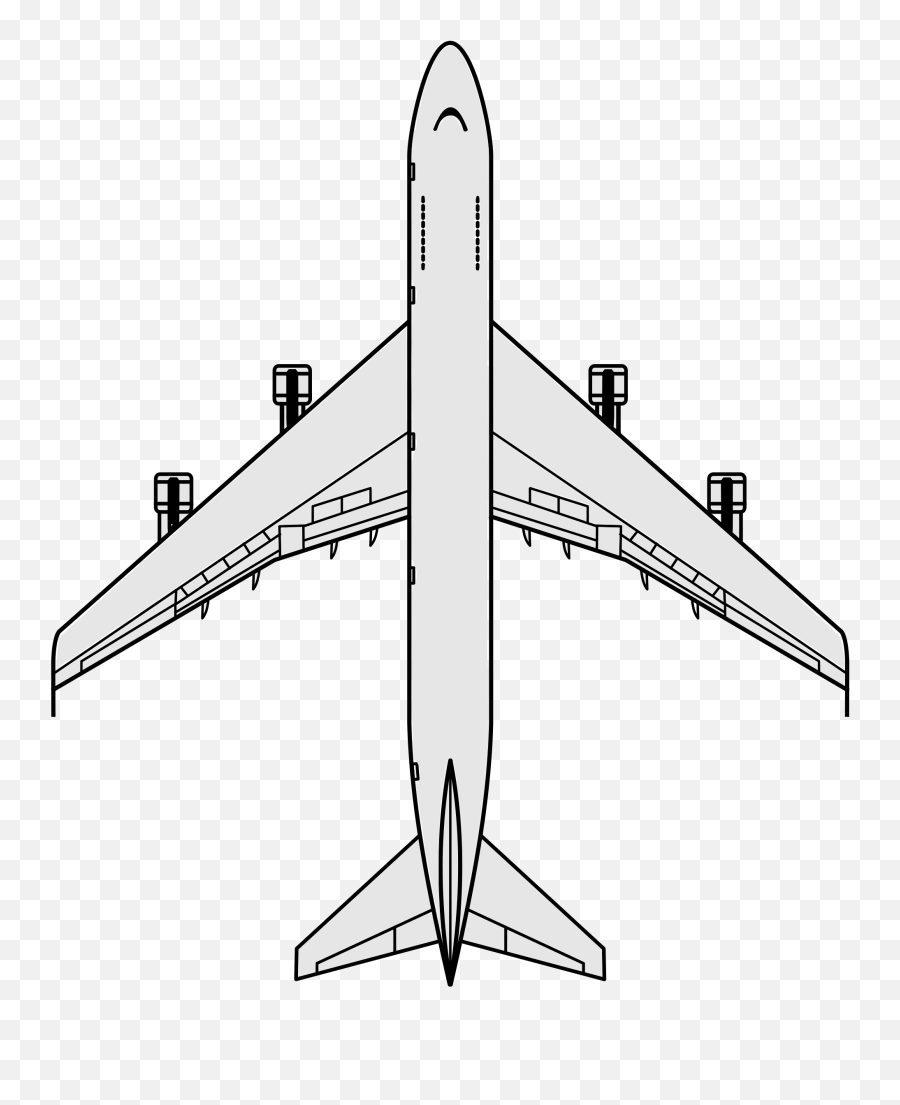 Open - Boeing 747 Top View Png,Boeing Png