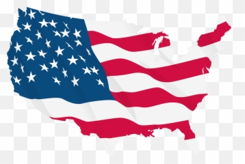 United States Png Download - Transparent Background Us Map With Flag
