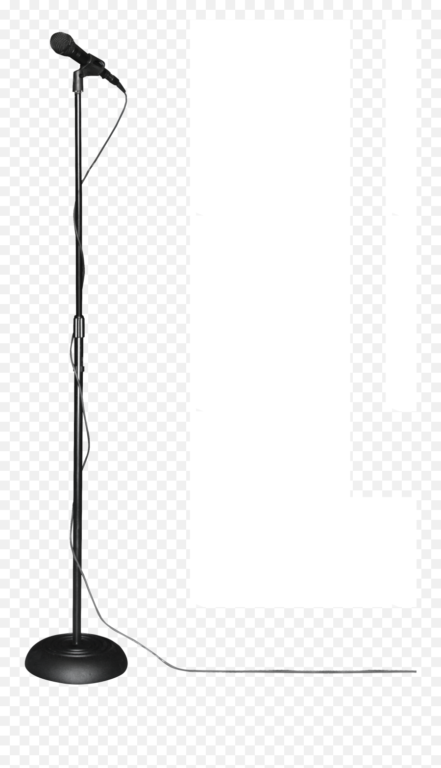 Download Round Base Microphone Stand With Adjustable Height - Monochrome Png,Microphone Stand Png