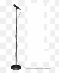 Download Round Base Microphone Stand With Adjustable Height - Monochrome png