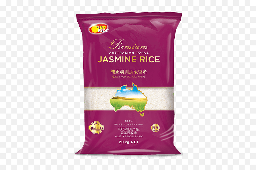 Sunrice Premium Topaz Jasmine Rice Bulk Bag - Sunrice Premium Topaz Jasmine Rice Png,Rice Transparent