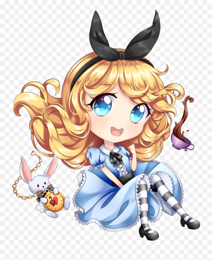 Chibi Anime Hatsune Miku Art Drawing - Alice In Wonderland Anime Png,Miku Png