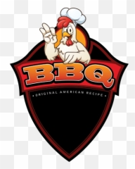 Printed Vinyl Bbq Barbeque Original American Recipe Chicken - Cartoon Png,Bbq Logos