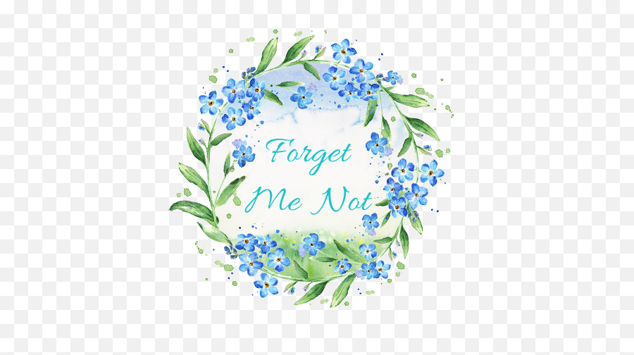 Forget - Forget Me Not Floral Wreath Png,Forget Me Not Png