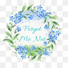 Forget - Forget Me Not Floral Wreath Png,Forget Me Not Png