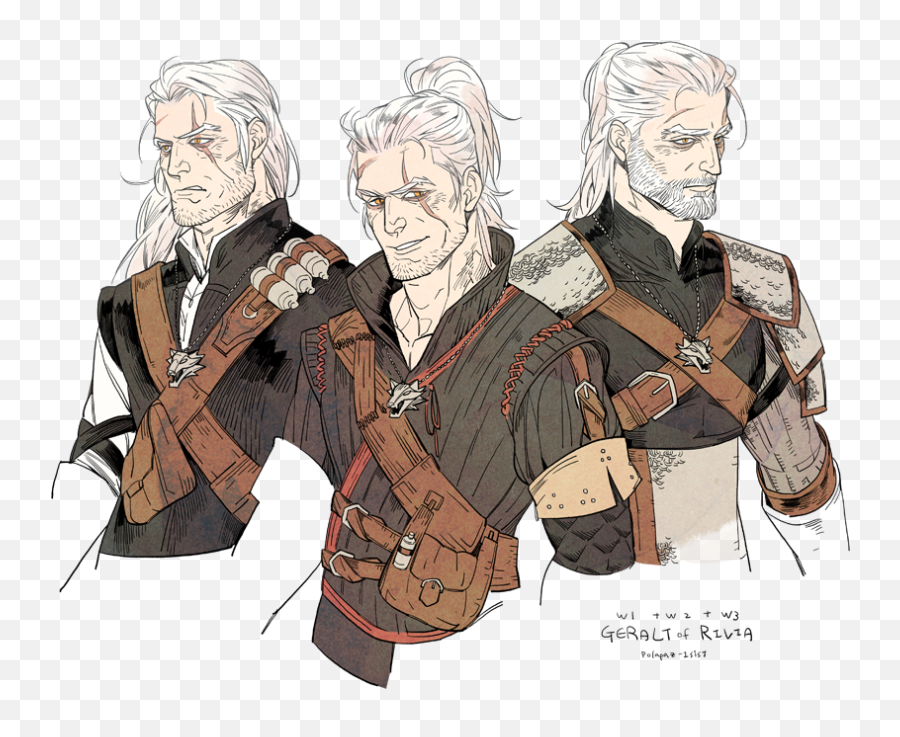 Geralt Of Rivia - The Witcher Image 2135415 Zerochan Anime Witcher Fan Art Png,Geralt Png