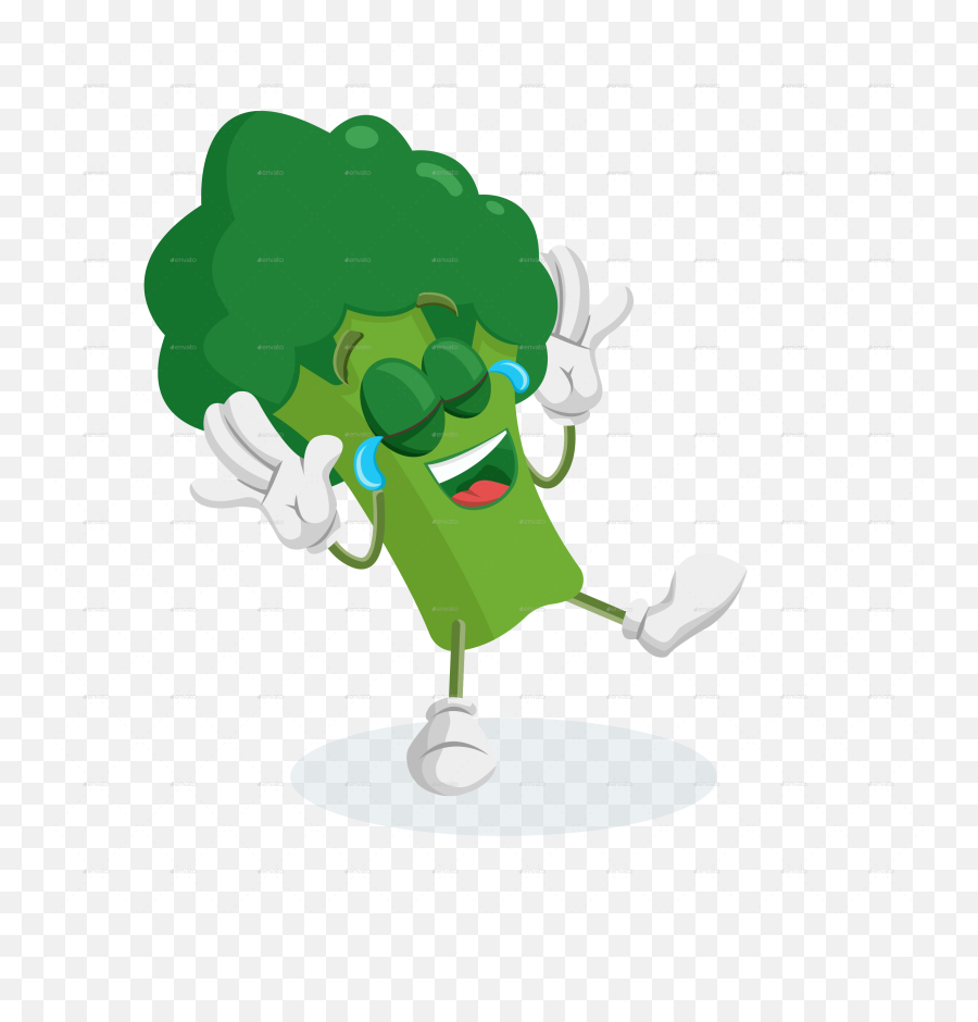 Broccoli Mascot - Cartoon Png,Brocoli Png