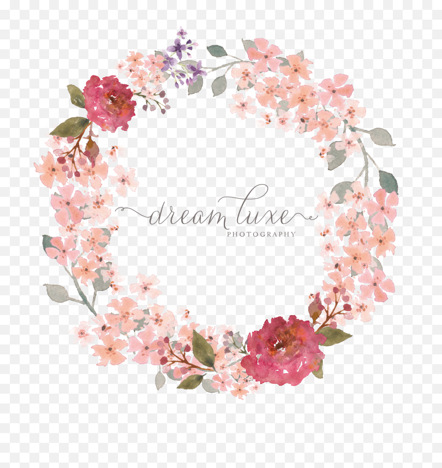Wedding Invitation Watercolor Painting - Pink Watercolor Flower Wreath Png,Watercolor Wreath Png