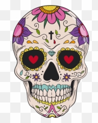 Download And Cuisine Mexican Skull Calavera Idea Pattern - Mexican Skull Png,Calavera Png