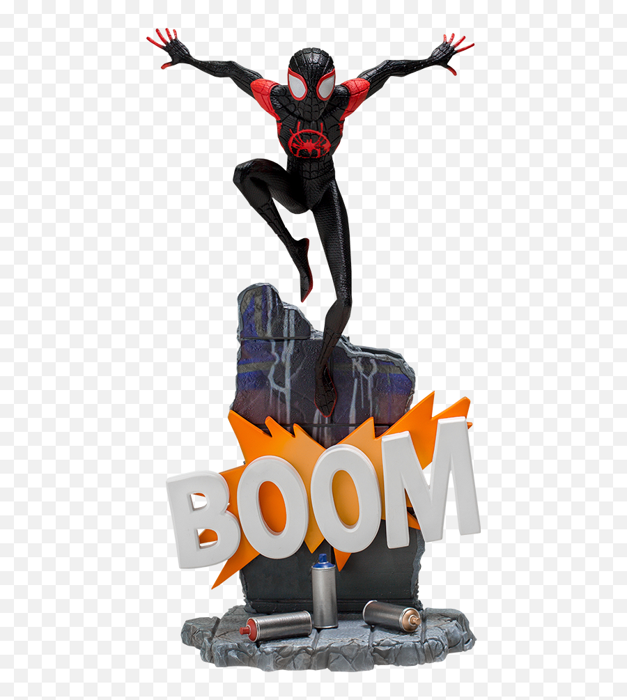 Marvel Miles Morales Statue By Iron Studios - Miles Spider Man Figure Png,Miles Morales Png
