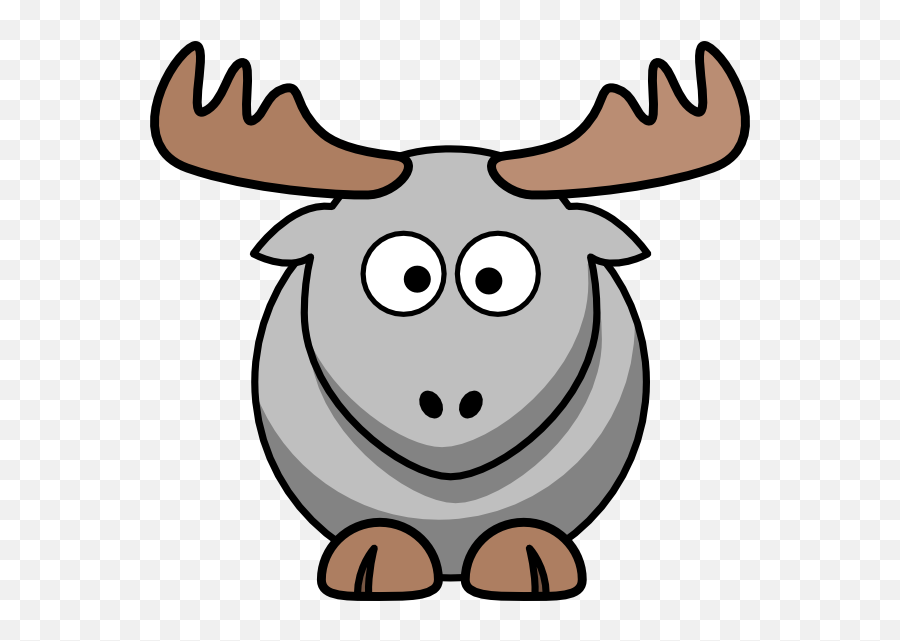 Download How To Set Use Grey Moose Cartoon Icon Png - Full Cartoon Elk,Moose Silhouette Png