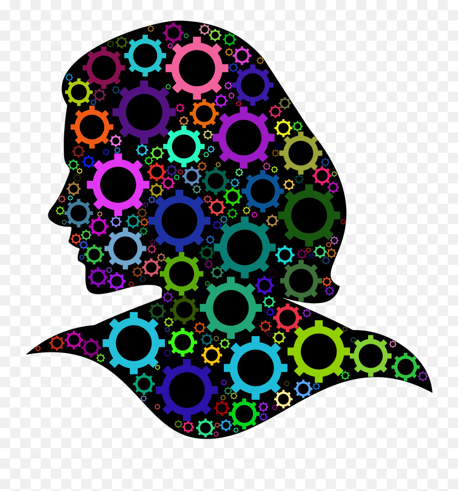 Female Gear Head Colorful Gears Turning In Head Png Free Transparent Png Images Pngaaa Com - roblox cog turning