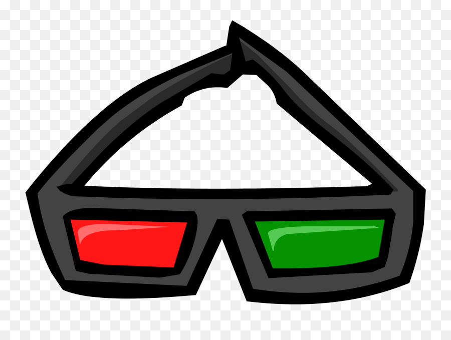 Dark 3d Glasses - Club Penguin 3d Glasses Png,3d Glasses Png