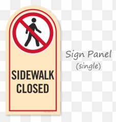 Sidewalk Closed Sign A - Frame SKU KROLL1023 Language png