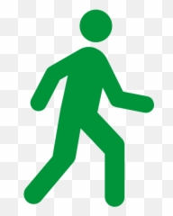 Download Hd Walking Icon - Man Green png