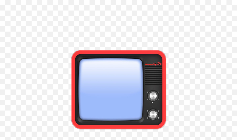 Old Tv Cartoon Red Png Download - Television,Old Television Png