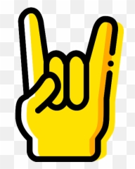 Download Yellow Rock N Roll Hand Icon Transparent Png - StickPNG