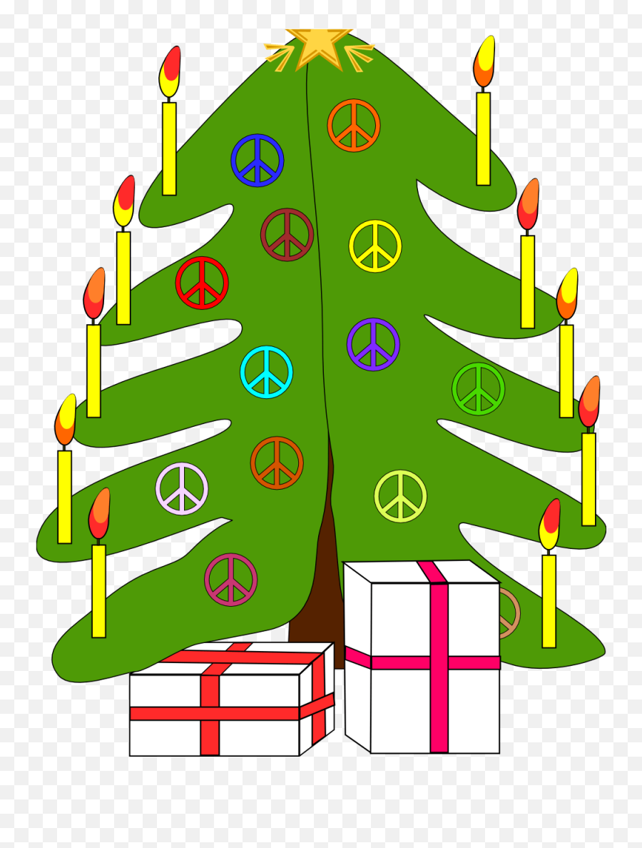 Xmas Christmas Tree 7 Peace Symbol Sign Coloring Book - Vanoce Clipart Png,Christmas Mickey Icon