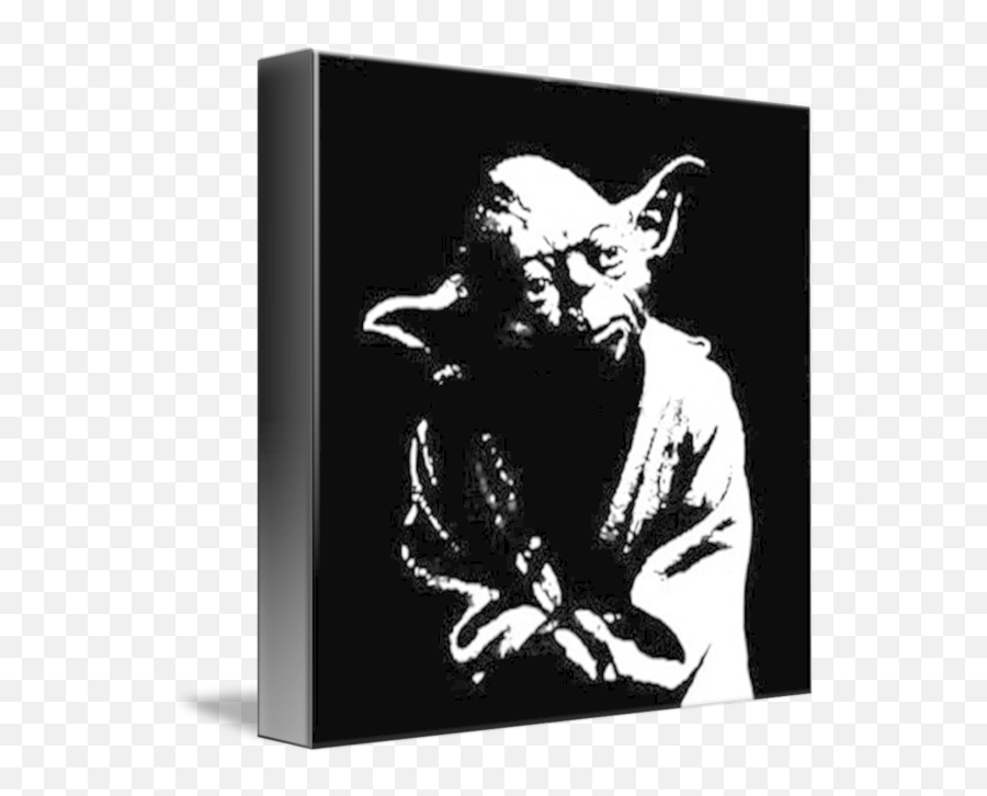Star Wars Yoda Pop Art Portrait Poster - Star Wars Black White Yoda Png,Yoda Png
