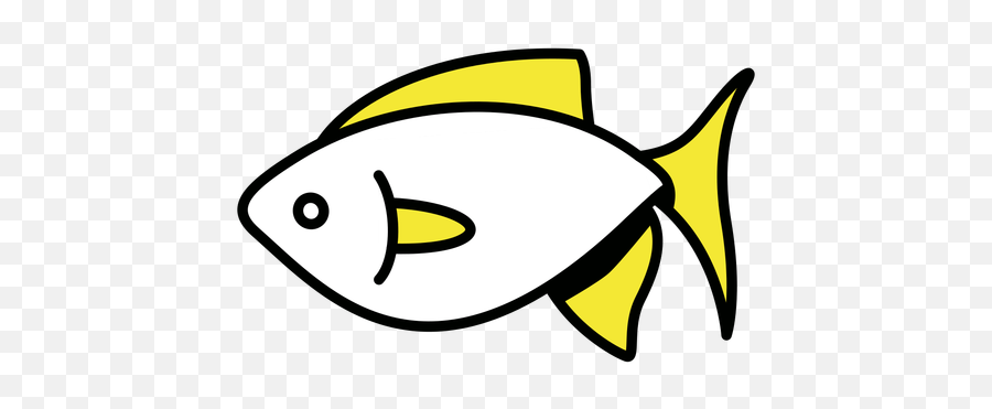 Simple Yellow Fins Fish Color Stroke Profile Transparent Png - Fish,Dead Fish Icon