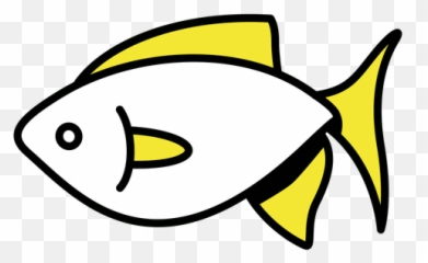 Simple Yellow Fins Fish Color Stroke Profile Transparent Png