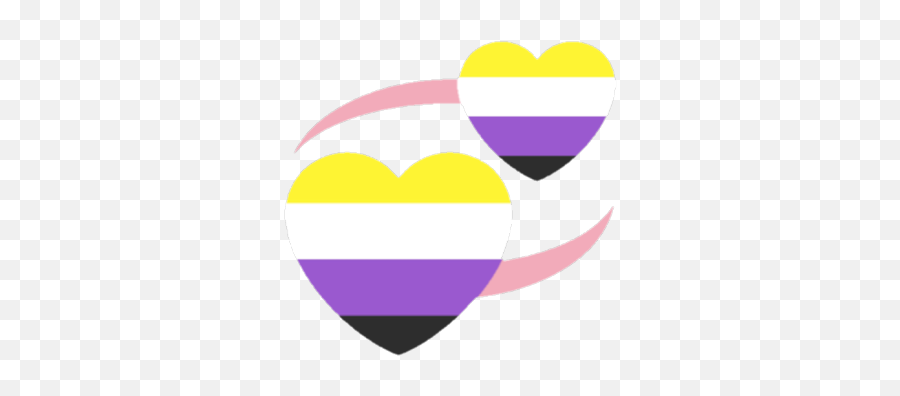 Heartsnonbinary - Discord Emoji Non Binary Heart Emoji Png,Purple Heart Emoji Png