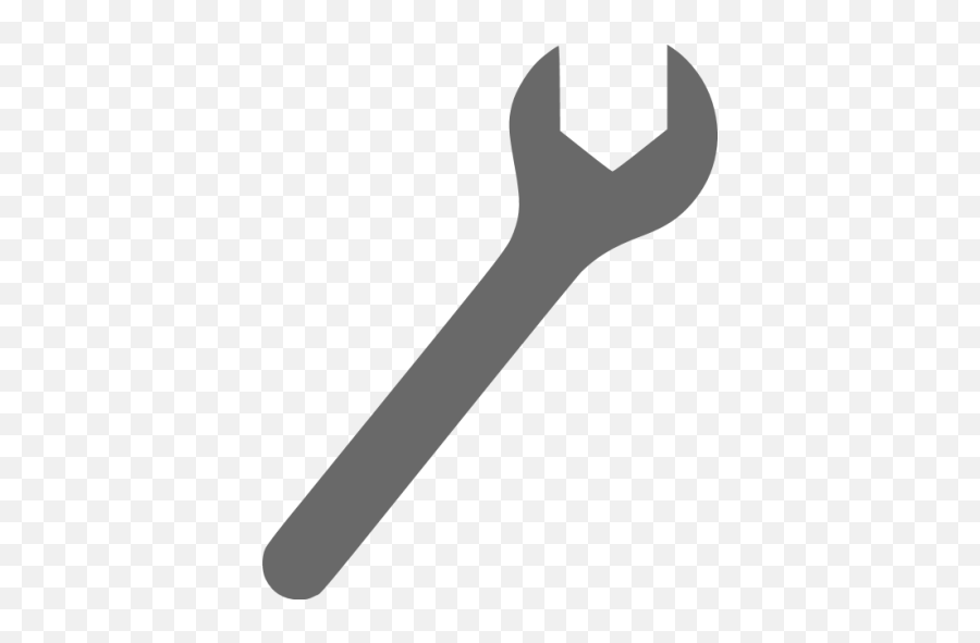 Dim Gray Wrench 4 Icon - Free Dim Gray Wrench Icons Wrench Icon Black And White Png,Hand Tool Icon