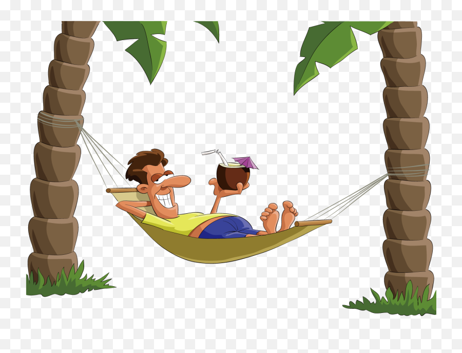 Library Of Palm Tree And Hammock Clip - Hammock Drawing Png,Tree Top Down Png