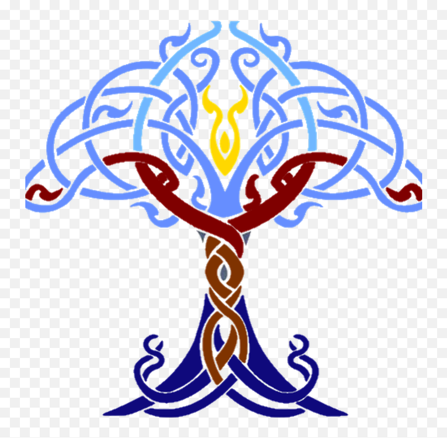 Druid Clan Of Celliwig - Yggdrasil Wandtattoo Transparent Simple Tree Of Life Celtic Png,Druid Class Icon