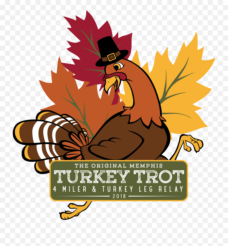 Turkey Trot 4 Miler And Leg Relay - Leaves Transparent Fall Clipart Png,Turkey Leg Png