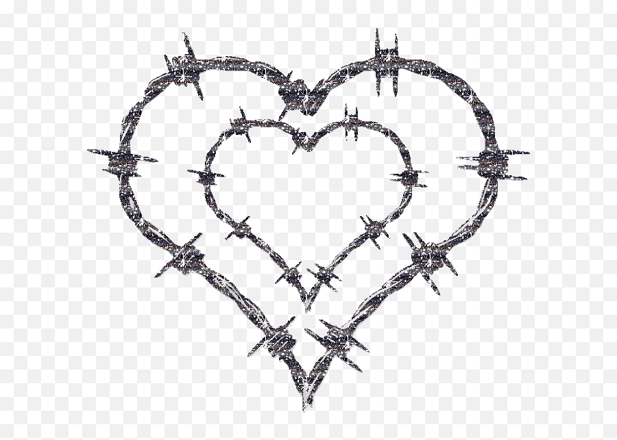 Barbwire Barbwireheart Glitteredit Goth Gothic Oktouse - Barbed Wire Heart Png,Barbwire Png