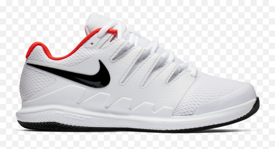 Nike Air Zoom Vapor X Wide Menu0027s Tennis Shoe - Whiteblackred Tennis Shoe Png,Nike Air Logo Png