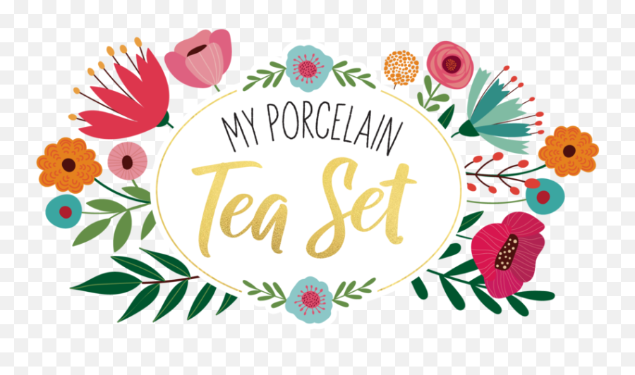 Tea Sets Bright Stripes Png Set