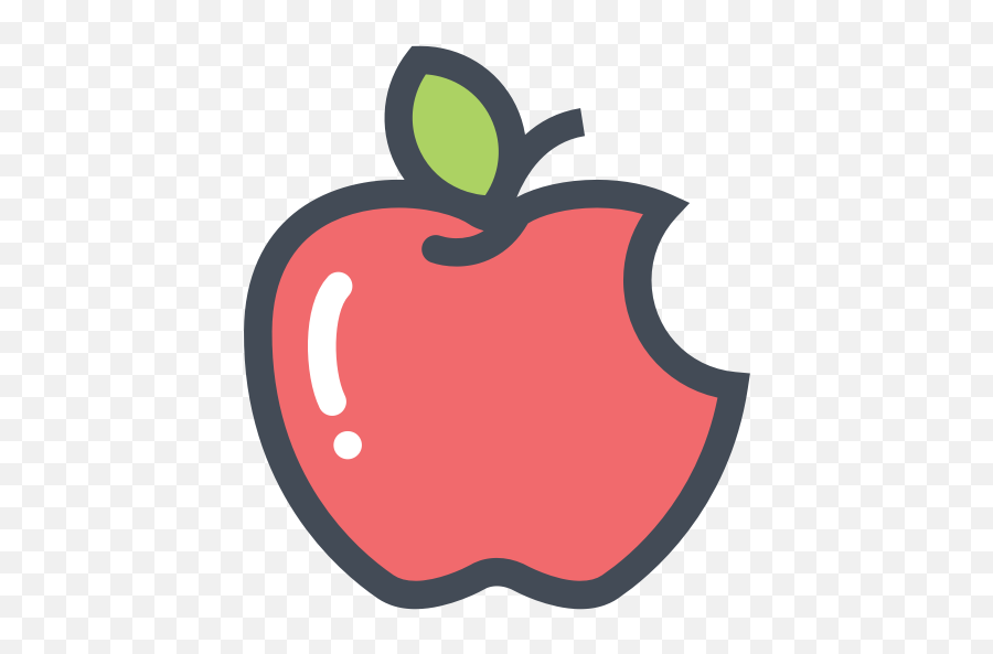 Cartoon Apple Png Picture - Cartoon Apple With A Bite,Bitten Apple Png