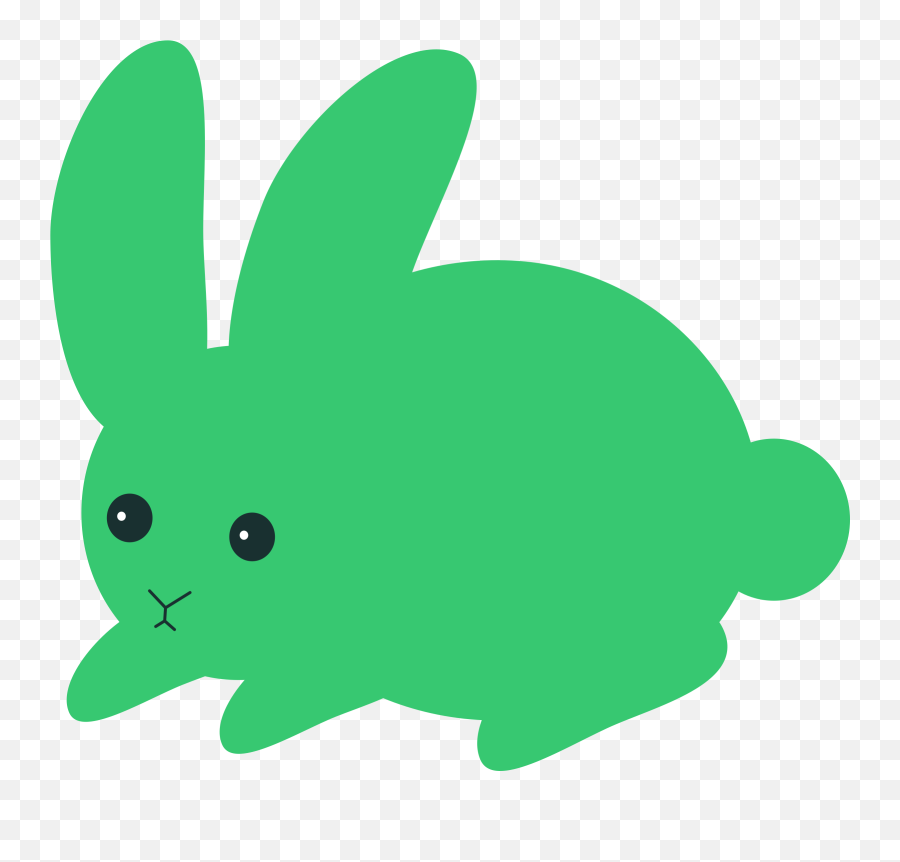 Download Medium Image - Green Bunny Clipart Png,Rabbit Clipart Png