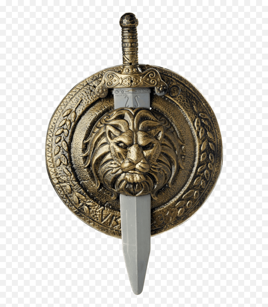 Adult Gladiator Combat Shield And Sword - Ancient Greek Sword And Shield Png,Sword And Shield Transparent