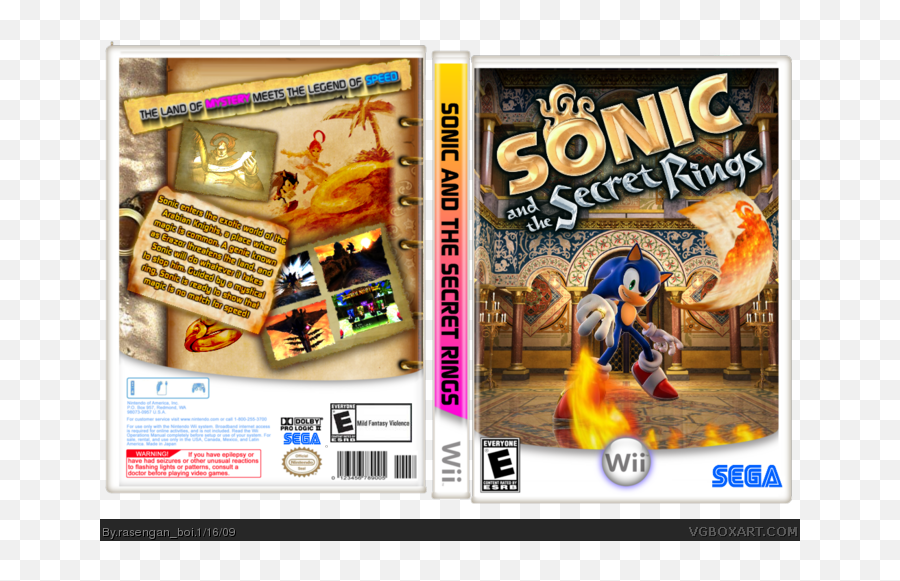 Secret Rings Box Art Cover - Wii Sonic Secret Rings Png,Sonic Rings Png