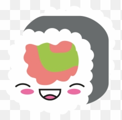 Laughing Kawaii Emoticon Sushi Roll - Transparent Png U0026 Svg Illustration,Sushi Transparent Background